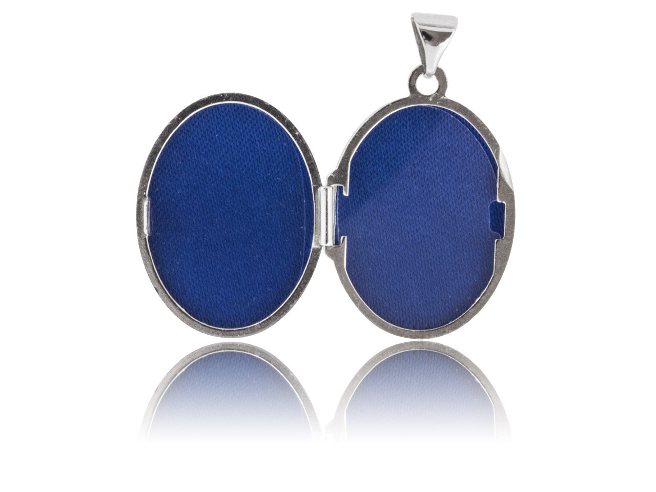 Sterling Silver Locket Filigree Oval Set With Diamond - Image 3
