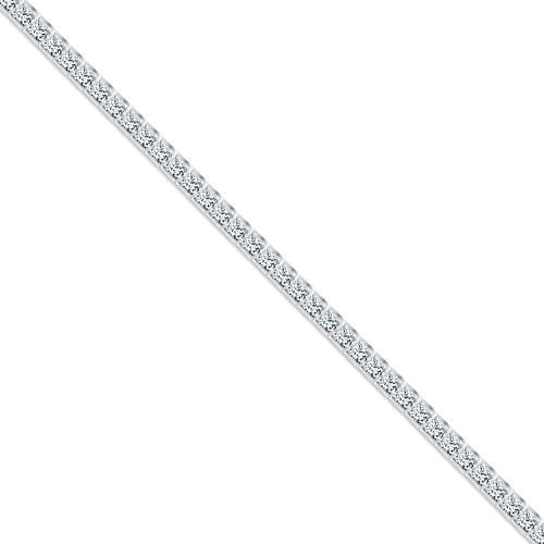 Sterling Silver Rhodium Plated Princess Cut Cubic Zirconia Tennis Bracelet
