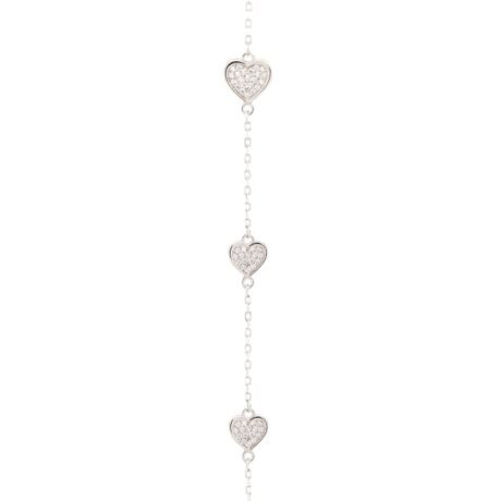 925 Silver Rhodium Plated CZ Set Bracelet
