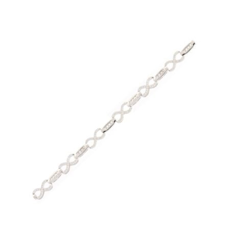 Sterling Silver Rhodium Plated CZ Bracelet – ABB220