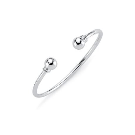 Sterling Silver Solid Torque Baby / Childrens Bangle.