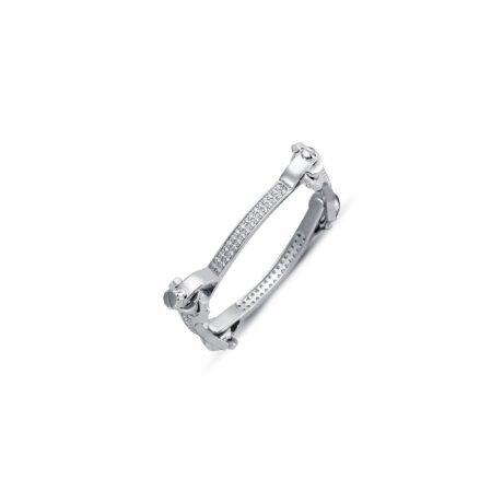 925 Sterling Silver CZ Set Spanner & Socket Bracelet Baby / Childrens Bangle