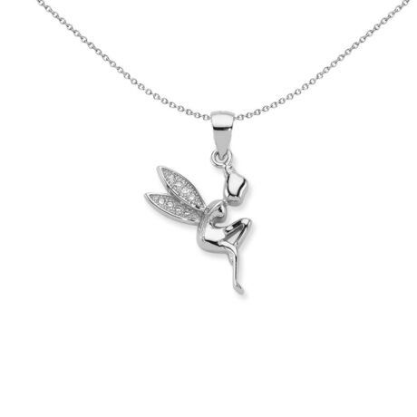 925 Silver CZ Flower Pendant