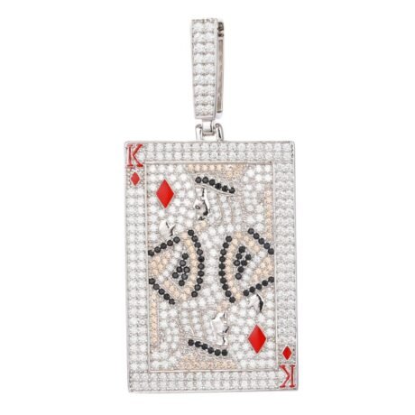 Sterling Silver CZ King Of Diamonds Pendant
