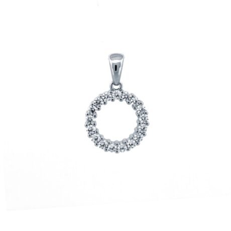 925 Silver CZ Set Circle of Life Pendant