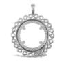 925 silver sovereign pendant mount with swirl design