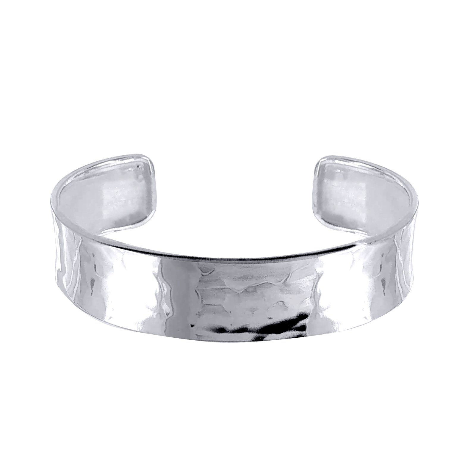 Sterling Silver Hammered Cuff Bangle