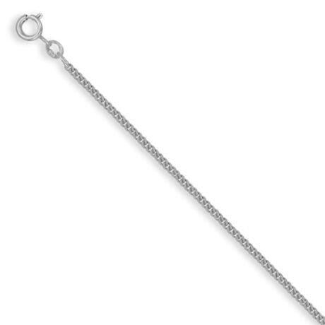 Sterling Silver Pendant Curb Necklace – ACN003C-16