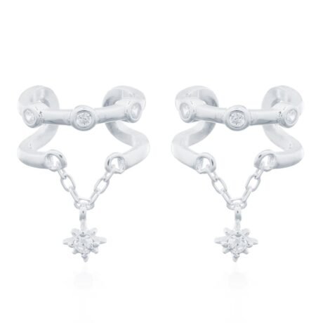 Sterling Silver Ear Cuff - CZ