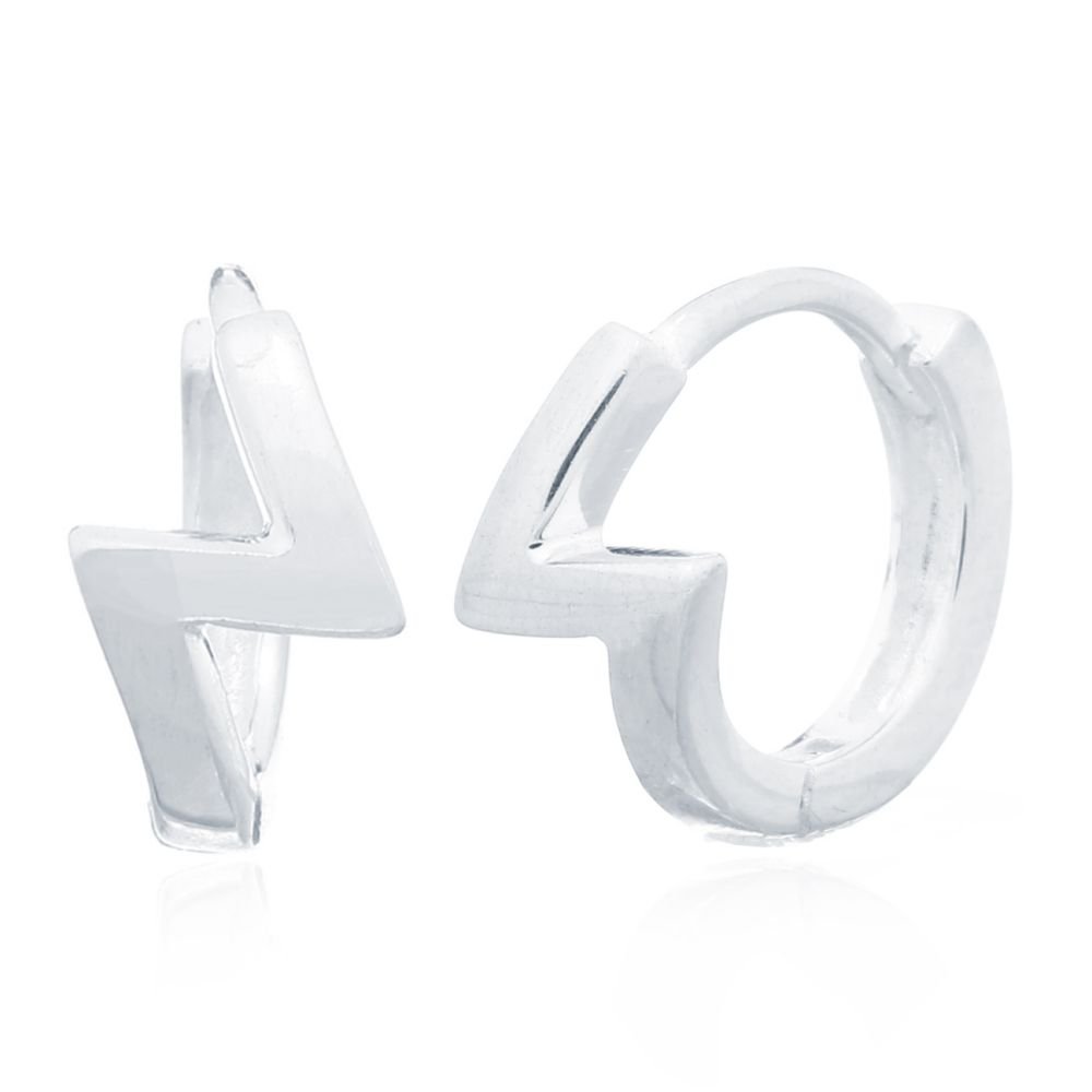 Sterling Silver Huggie Hoop Earrings - Image 3