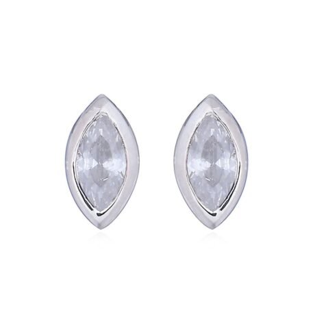 marquise cubic zirconia stud earrings