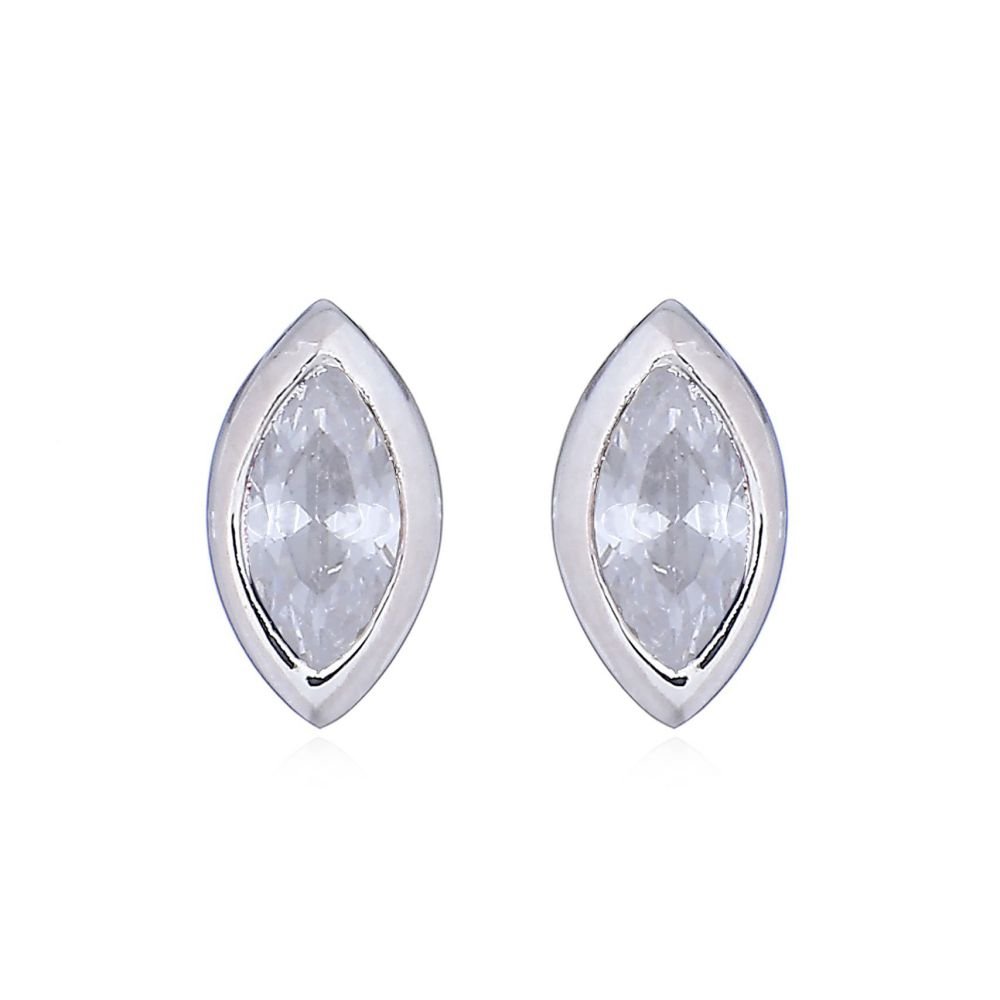 marquise cubic zirconia stud earrings