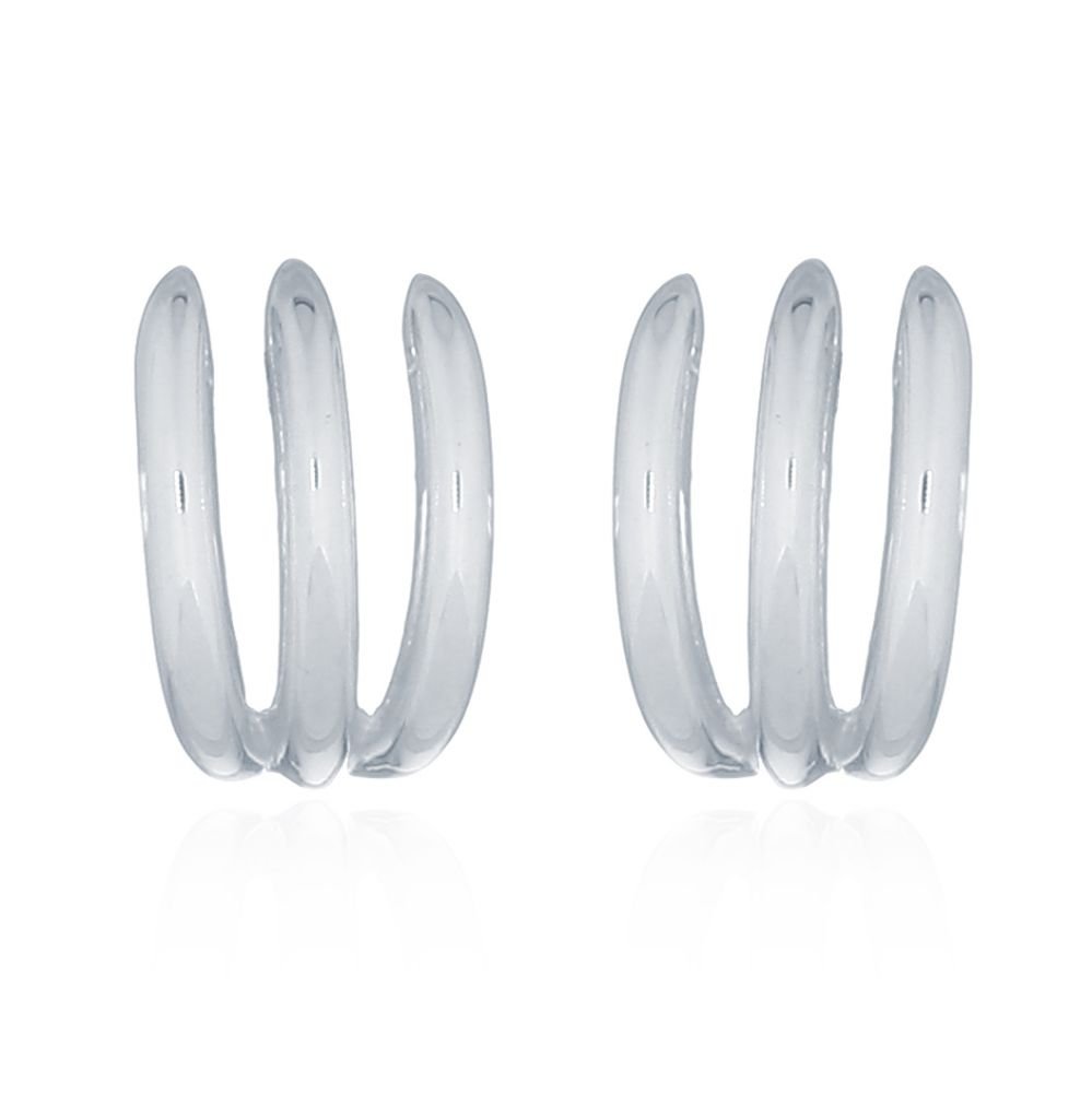 Sterling Silver Banana Bunch Claw Stud Earrings