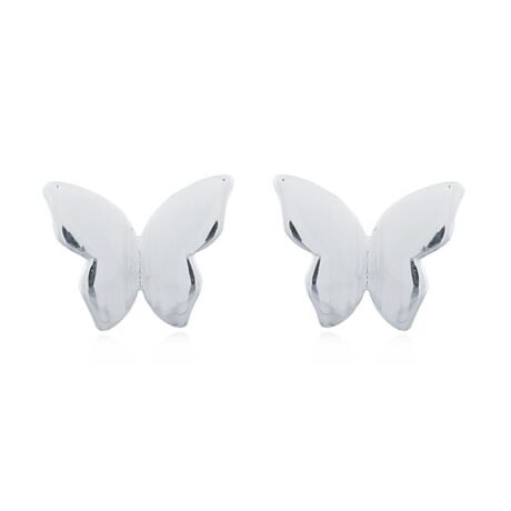 sterling silver floating butterfly stud earrings