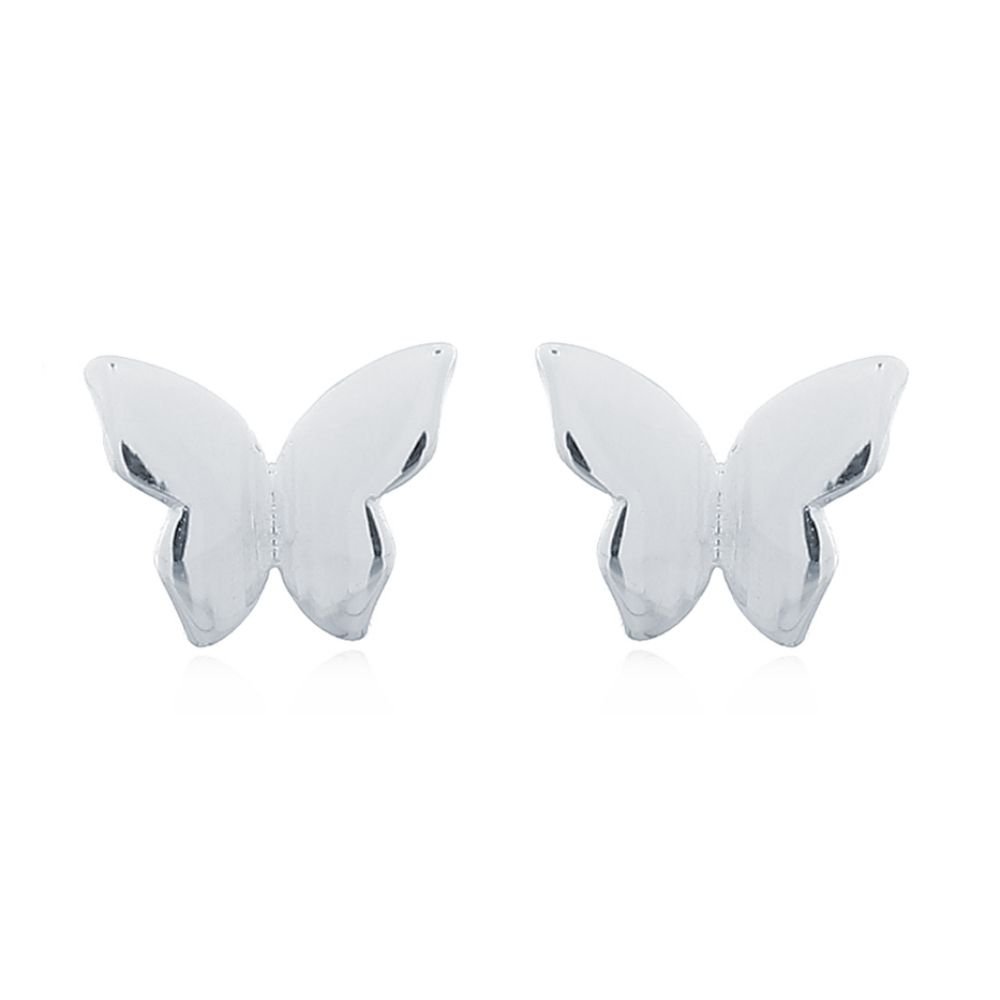 sterling silver floating butterfly stud earrings