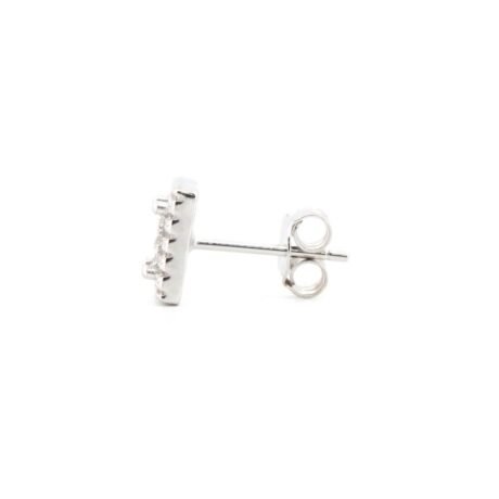cz double-square stud earrings alternate view 1