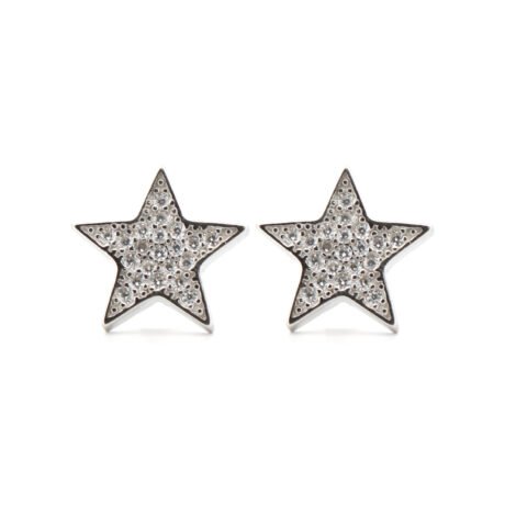 cubic zirconia star stud earrings