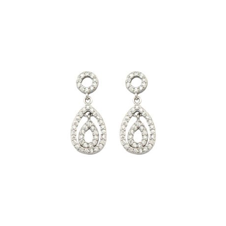 cubic zirconia drop earrings