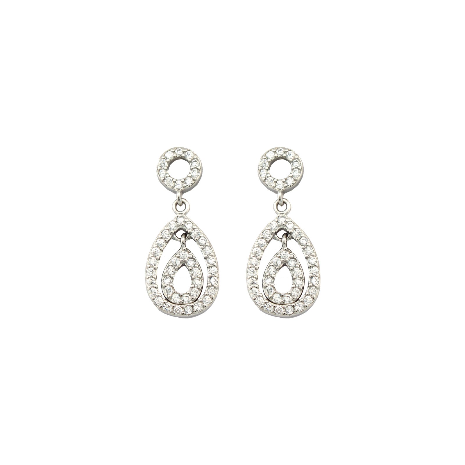 cubic zirconia drop earrings
