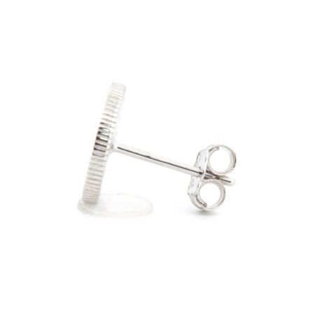 cz flat disc stud earrings alternate view 1