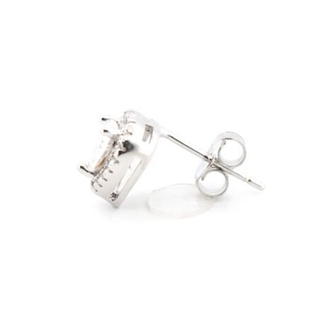 heart cubic zirconia halo stud earrings alternate view 1