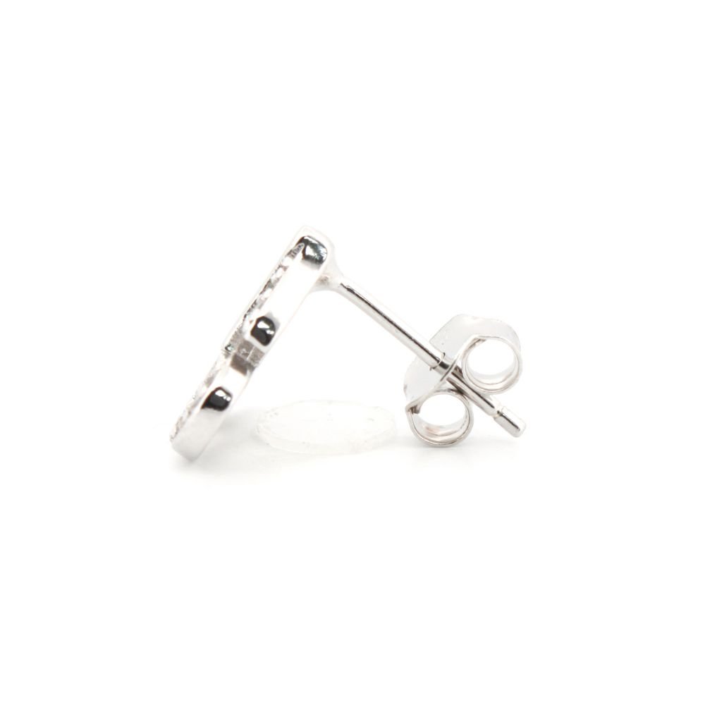 cz heart cherry drop stud earrings alternate view 1