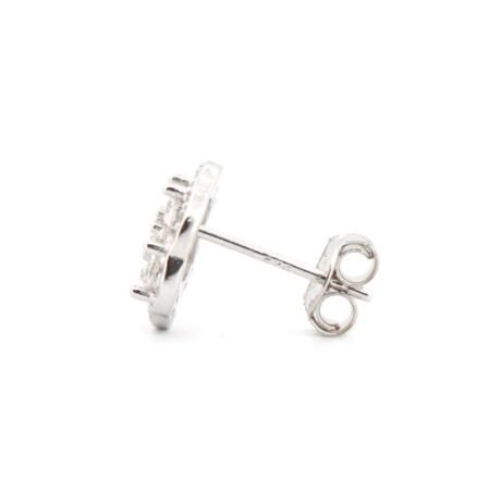 cz scallop-edge daisy stud earrings alternate view 1