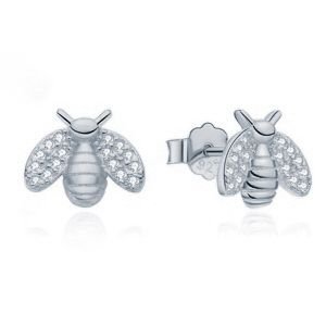 Sterling Silver CZ Bumble Bee Stud Earrings - Image 3