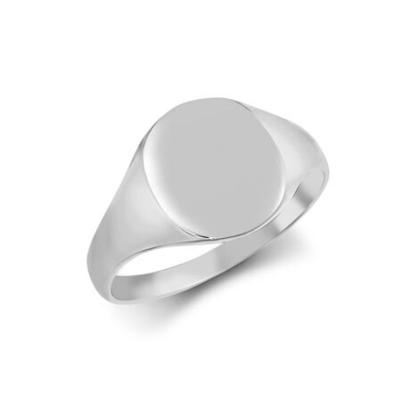 Sterling Silver Oval Polished Female/ Child Signet Ring