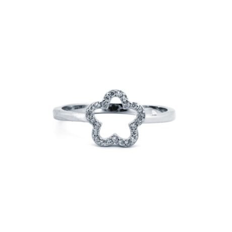 Sterling Silver Rhodium CZ Dress Ring – ARN183