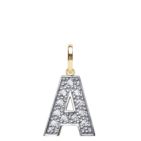 9ct Yellow Gold Cubic Zirconia Initial Pendant – JIN022-A