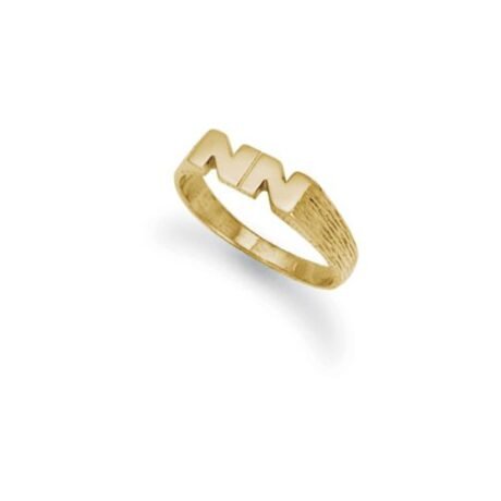 9ct Yellow Gold Initial Blank Ring – JIR012