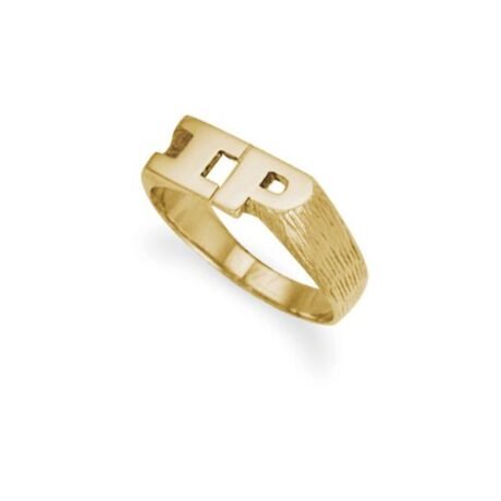 9ct Yellow Gold Initial Blank Ring – JIR014