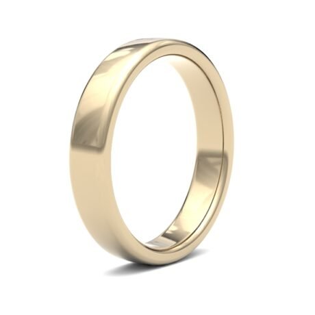 9ct yellow gold 4mm polished court profile wedding ring